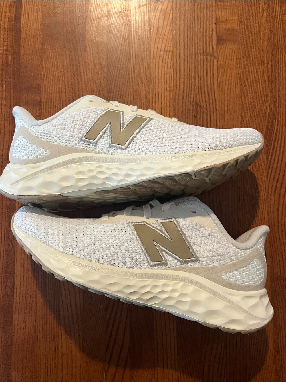 New Balance White Sneakers with Light Gray 'N' Logo